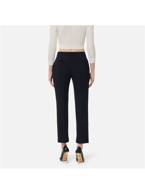 Pantaloni in crêpe leggero con logo charm ELISABETTA FRANCHI | PA16661E2/110